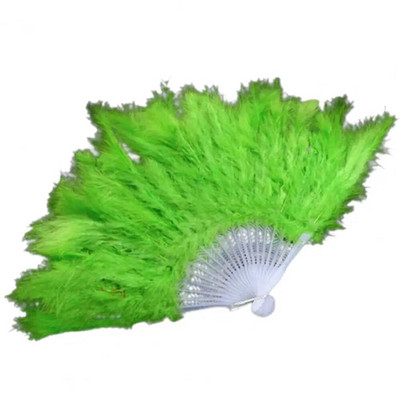 Pretty Dance Fänn Hiina stiilis show-rekvisiidid Kauakestev kunstpaabulinnu sulgedega kokkupandav lehvik