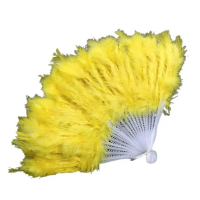 Pretty Dance Fänn Hiina stiilis show-rekvisiidid Kauakestev kunstpaabulinnu sulgedega kokkupandav lehvik