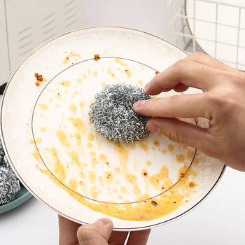 Πλύσιμο δοχείου Καθαρισμός χαλύβδινη μπάλα αφαιρούμενη κεφαλή βούρτσας Εύκολη αλλαγή για εργαλείο βούρτσας καθαρισμού κουζίνας