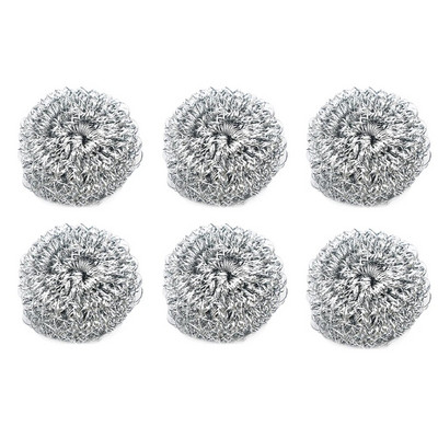 Puodų plovimo valymas plieninio rutulio nuimama šepetėlio galvutė, kurią lengva pakeisti į virtuvės valymo šepetėlio įrankį