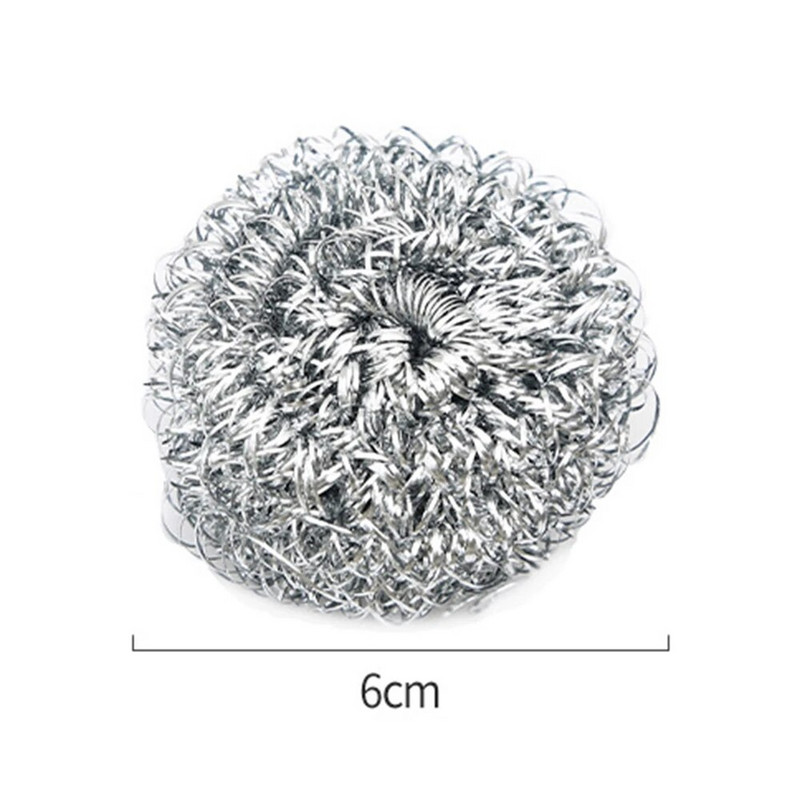 Puodų plovimo valymas plieninio rutulio nuimama šepetėlio galvutė, kurią lengva pakeisti į virtuvės valymo šepetėlio įrankį