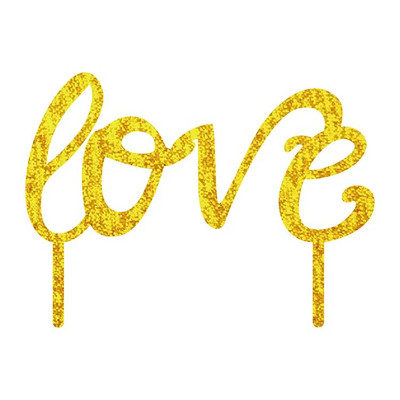 Ljubavne zastavice za vjenčane torte Višebojne akrilne nadvlake za torte za godišnjicu vjenčanja Vruća rasprodaja