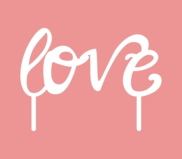 Ljubavne zastavice za vjenčane torte Višebojne akrilne nadvlake za torte za godišnjicu vjenčanja Vruća rasprodaja