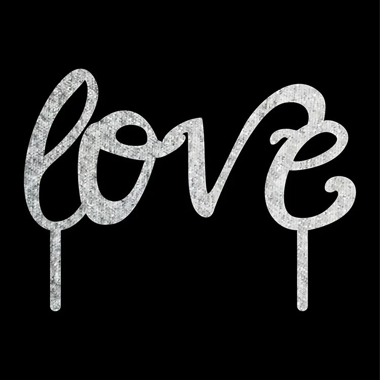 Ljubavne zastavice za vjenčane torte Višebojne akrilne nadvlake za torte za godišnjicu vjenčanja Vruća rasprodaja