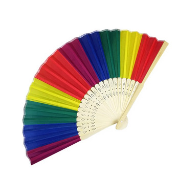 Hot Sale Διακοσμητικά Fans Fan Rainbow Hand Hold Folding Fan Dance for Gay Pride Party Decoration Fan Art Craft Διακόσμηση σπιτιού