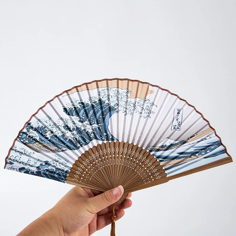 Κινεζικό ύφος Καλοκαιρινό vintage μπαμπού πτυσσόμενο χέρι με λουλούδια Βεντάλια Χορός Γαμήλιο πάρτι Δώρα τσέπης Γάμος Πολύχρωμοι Κινέζοι θαυμαστές