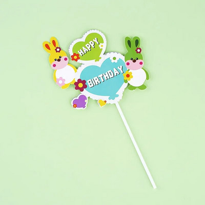 Koogitops Lipp Elevant Jänes Pecker Lõvi Loom Palju õnne sünnipäevaks Tassikoogitopsid Küpsetamine Kaunitar Baby Shower Tordikaunistus DIY Uus