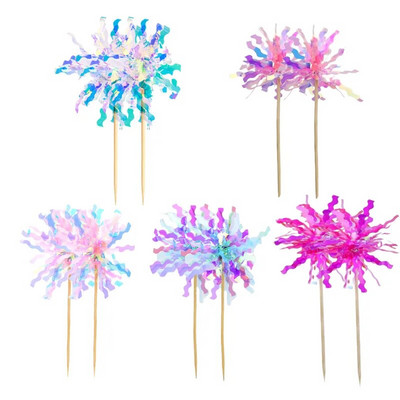 10 bucăți din folie de artificii pentru tort pentru cupcake cu sclipici, pentru desert, pentru nunta, ziua de naștere, pentru decorațiuni pentru petrecerea de Crăciun, bricolaj, pentru copt