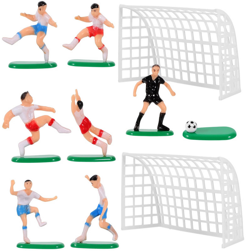 1 komplekt loomingulist kooki dekoratiivse jalgpallimeeskonna kujukeste koogirekvisiidid lauajalgpallimeeskonna kujud