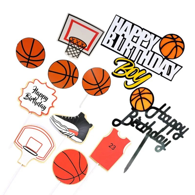 11 bucăți/lot Fotbal Tort Drapel Topper La mulți Ani Băiat Tort Steaguri Fotbal Aniversare Sport Partide Tort Coace Decor