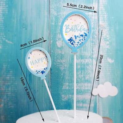 Prekrivač torte Djevojčica Dječak Balon Sretan rođendan Prekrivači kolačića Party Desert Vjenčanje Dekoracija Baby Shower Pribor za pečenje DIY Novo