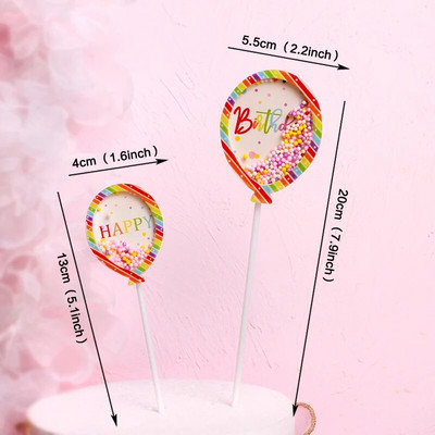 Prekrivač torte Djevojčica Dječak Balon Sretan rođendan Prekrivači kolačića Party Desert Vjenčanje Dekoracija Baby Shower Pribor za pečenje DIY Novo