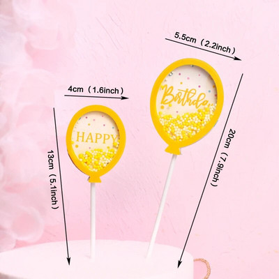 Prekrivač torte Djevojčica Dječak Balon Sretan rođendan Prekrivači kolačića Party Desert Vjenčanje Dekoracija Baby Shower Pribor za pečenje DIY Novo