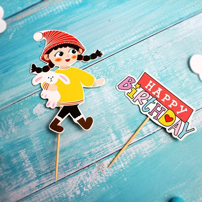 Prekrivač torte Djevojčica Dječak Balon Sretan rođendan Prekrivači kolačića Party Desert Vjenčanje Dekoracija Baby Shower Pribor za pečenje DIY Novo