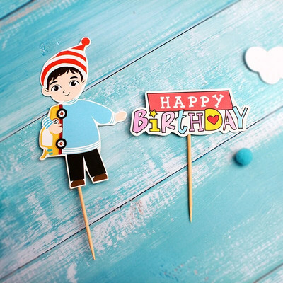 Prekrivač torte Djevojčica Dječak Balon Sretan rođendan Prekrivači kolačića Party Desert Vjenčanje Dekoracija Baby Shower Pribor za pečenje DIY Novo