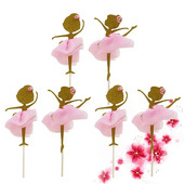 Balerina Dancing Girl Cake Toppers Fata Design Tort Pics Decorat Cupcake pentru nunta Nupțial Duș Petrecere de aniversare