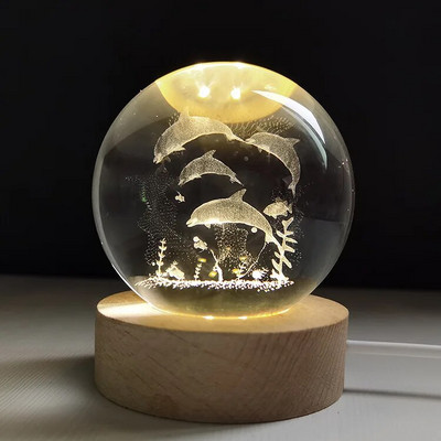 3D-kristallkuul, kristallplaneet, lasergraveeritud päikesesüsteemi maakera astronoomia kingitus sünnipäevaks klaaskera kodukaunistus