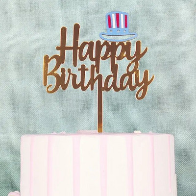 Color Butterfly Happy Birthday Cake Pealkiri Kuldne Akrüül Poiss Tüdruk Butterfly Party Koogikatted Baby shower kookide kaunistuste jaoks