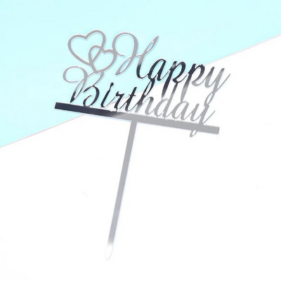 Color Butterfly Happy Birthday Cake Pealkiri Kuldne Akrüül Poiss Tüdruk Butterfly Party Koogikatted Baby shower kookide kaunistuste jaoks