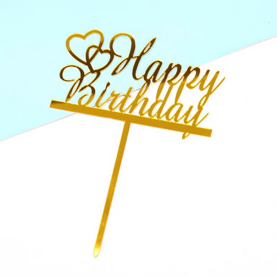 Color Butterfly Happy Birthday Cake Pealkiri Kuldne Akrüül Poiss Tüdruk Butterfly Party Koogikatted Baby shower kookide kaunistuste jaoks