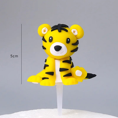 Rajzfilm tortadíszítés dzsungel állat témájú születésnapi parti dekoráció oroszlán tigris állat dekoráció gyermek parti kellékek