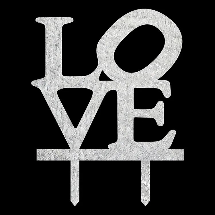 Mitmevärvilised Armastuskoogilipud Akrüülist tordipealsed sõbrapäevaks pulma-aastapäevaks kihluspeo koogikaunistus kuum allahindlus