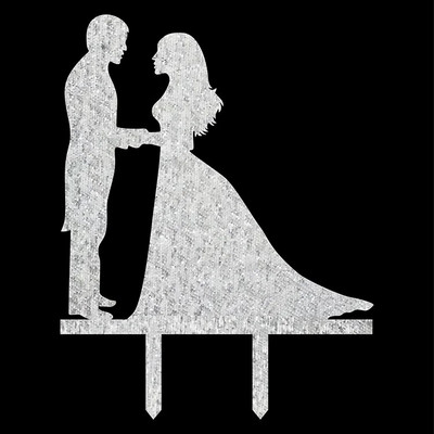 Kuum müük härra ja proua peigmehe pulmakoogilipud mitmevärvilised akrüülist koogikatted pulma-aastapäeva peotarbeks