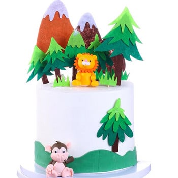 ins Forest Честит рожден ден Топери за торти Подаръци за любимите партита на децата Консумативи за торти за бебешки празници Десертни декорации