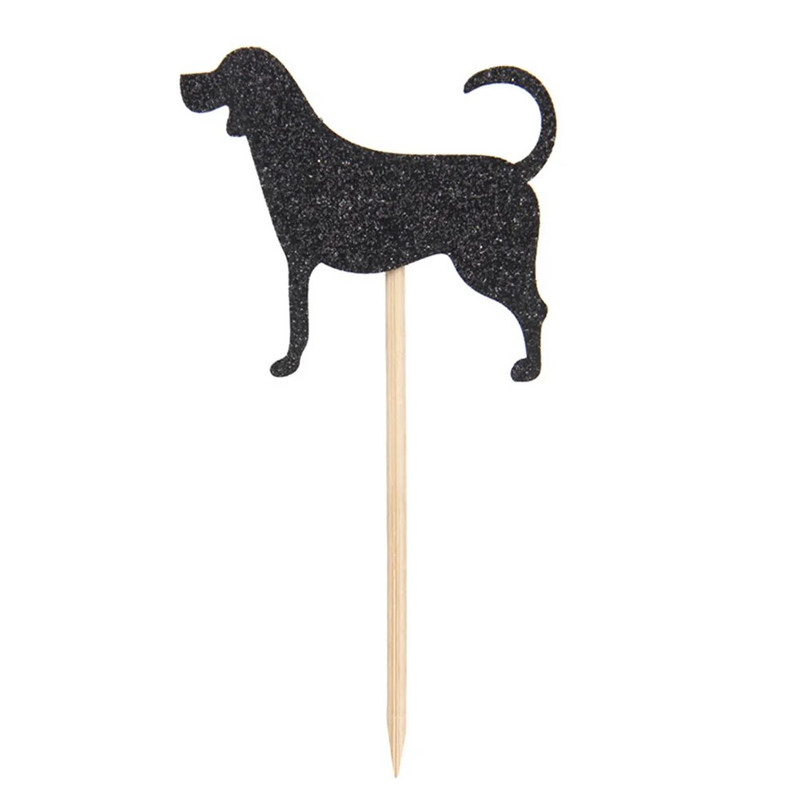 Strălucitor pentru câine, decorare pentru tort, amprentă osoasă, card de inserare, decorare pentru cupcake, pentru petrecerea de aniversare pentru copii, adunare de favoruri