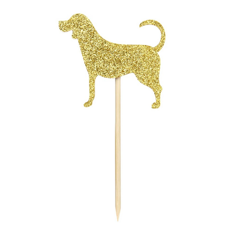 Strălucitor pentru câine, decorare pentru tort, amprentă osoasă, card de inserare, decorare pentru cupcake, pentru petrecerea de aniversare pentru copii, adunare de favoruri