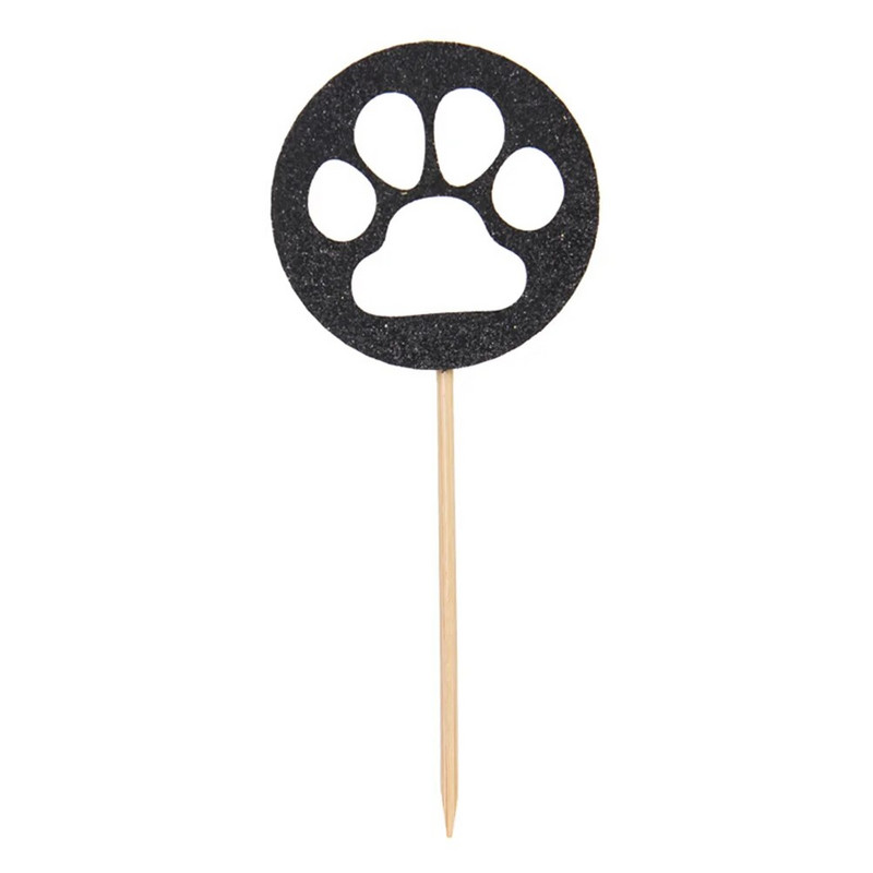Strălucitor pentru câine, decorare pentru tort, amprentă osoasă, card de inserare, decorare pentru cupcake, pentru petrecerea de aniversare pentru copii, adunare de favoruri