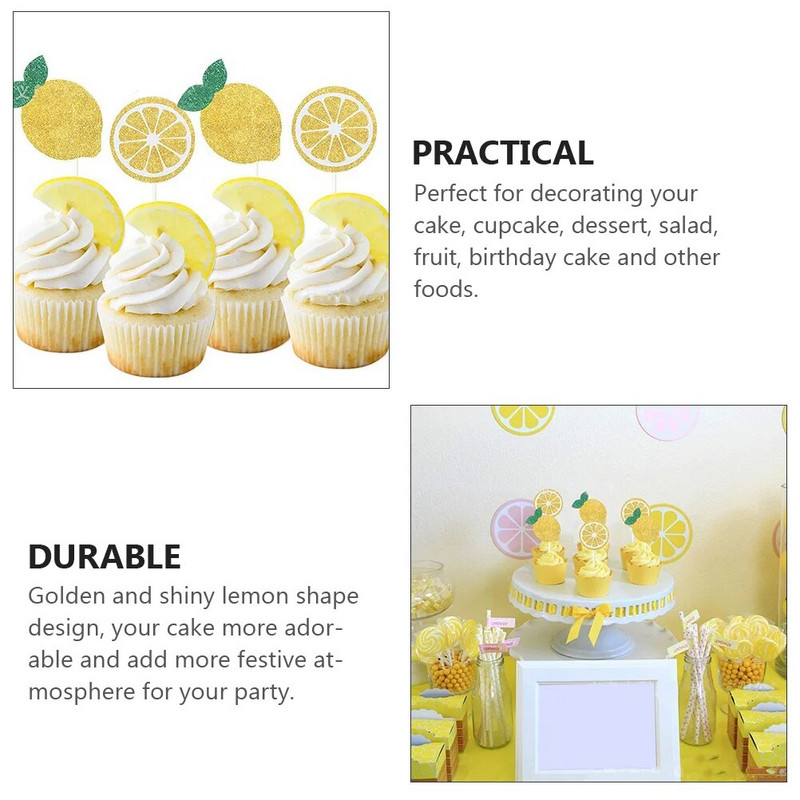 Szép citromos cupcake betét születésnapi torta betét citromos desszert felső tortadísz