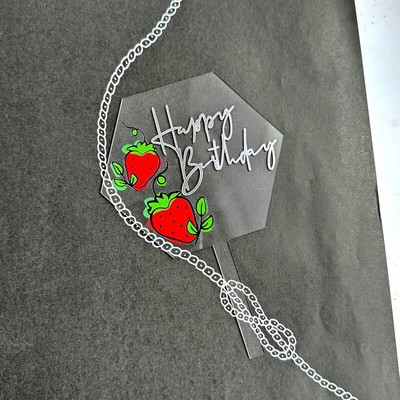 2023 m. drugelio gėlė su gimtadieniu torto dangtelis permatomas akrilinis vaikų vakarėlis dovanų tortas kūdikių dušo deserto dekoras