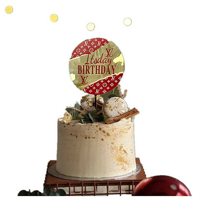 2023 m. drugelio gėlė su gimtadieniu torto dangtelis permatomas akrilinis vaikų vakarėlis dovanų tortas kūdikių dušo deserto dekoras