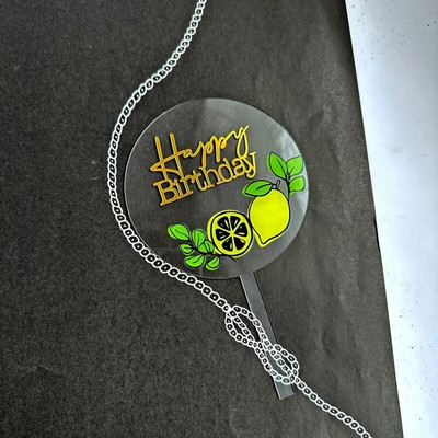 2023 m. drugelio gėlė su gimtadieniu torto dangtelis permatomas akrilinis vaikų vakarėlis dovanų tortas kūdikių dušo deserto dekoras