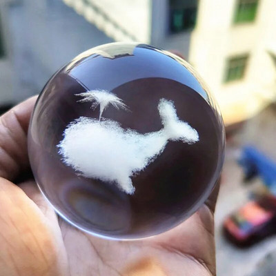 3D kristálygömb kristálybolygó lézergravírozott Naprendszer földgömb csillagászati ajándék születésnapi ajándék üveggömb lakberendezés