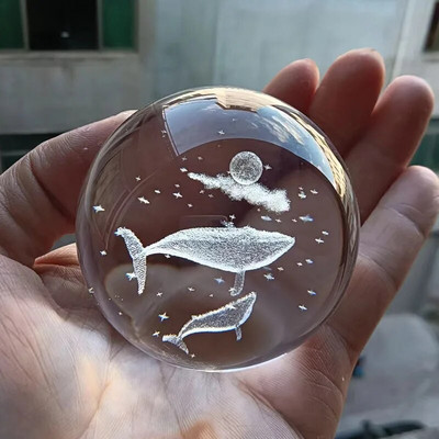 3D kristálygömb kristálybolygó lézergravírozott Naprendszer földgömb csillagászati ajándék születésnapi ajándék üveggömb lakberendezés