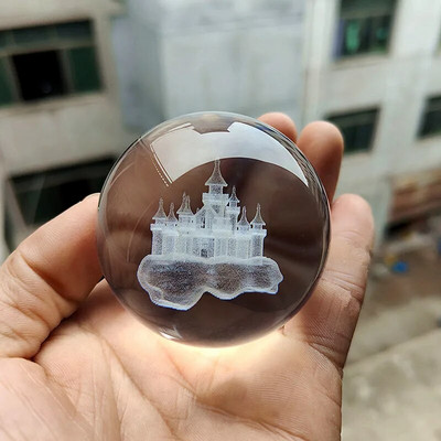 3D kristálygömb kristálybolygó lézergravírozott Naprendszer földgömb csillagászati ajándék születésnapi ajándék üveggömb lakberendezés