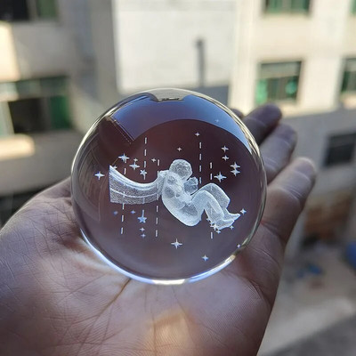 3D kristálygömb kristálybolygó lézergravírozott Naprendszer földgömb csillagászati ajándék születésnapi ajándék üveggömb lakberendezés