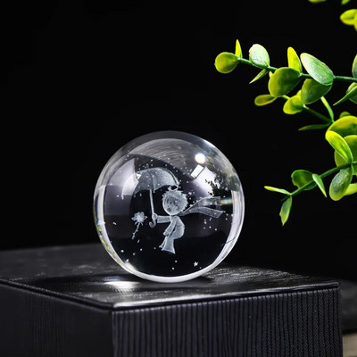 3D kristálygömb kristálybolygó lézergravírozott Naprendszer földgömb csillagászati ajándék születésnapi ajándék üveggömb lakberendezés