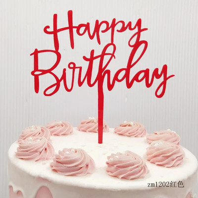 ins Színes Boldog születésnapi tortafesték Arany virágok Akril Születésnapi Party Tortafedő Babazuhanyhoz Torta desszert dekoráció