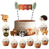 Dzsungel születésnapi torta rajzfilm állati cupcake dekoráció 1 éves dzsungel születésnapi parti dekoráció gyerekeknek ajándék kellékek