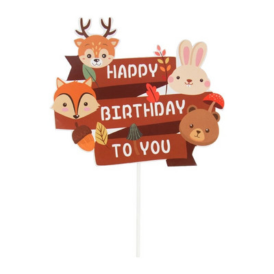 Dzsungel születésnapi torta rajzfilm állati cupcake dekoráció 1 éves dzsungel születésnapi parti dekoráció gyerekeknek ajándék kellékek