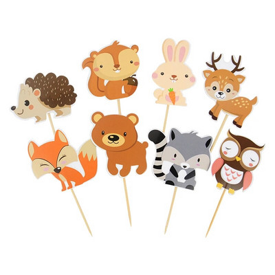 Dzsungel születésnapi torta rajzfilm állati cupcake dekoráció 1 éves dzsungel születésnapi parti dekoráció gyerekeknek ajándék kellékek