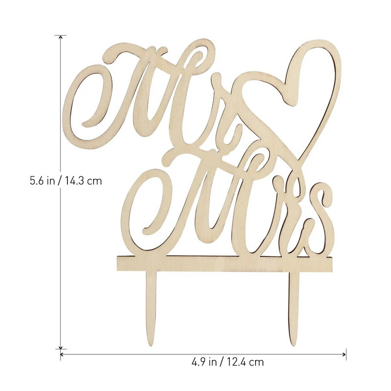 Vintage Decor Armas disain Topper Rural Käsitsi valmistatud kook Retro Style Toppers Bride