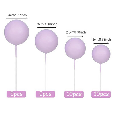 30 tk/komplekti värvilise palliga koogipealne DIY mini vahupall koogikeste magustoidu küpsetamiseks.