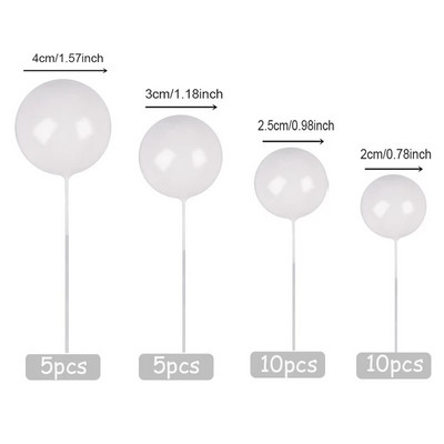 30 tk/komplekti värvilise palliga koogipealne DIY mini vahupall koogikeste magustoidu küpsetamiseks.