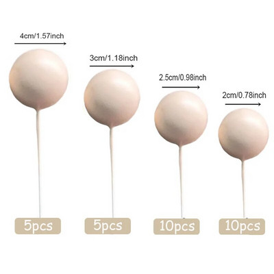 30 tk/komplekti värvilise palliga koogipealne DIY mini vahupall koogikeste magustoidu küpsetamiseks.