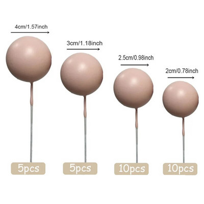 30 tk/komplekti värvilise palliga koogipealne DIY mini vahupall koogikeste magustoidu küpsetamiseks.