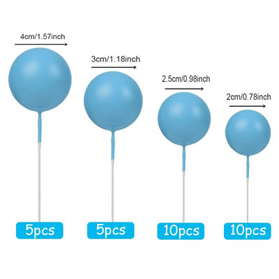 30 tk/komplekti värvilise palliga koogipealne DIY mini vahupall koogikeste magustoidu küpsetamiseks.